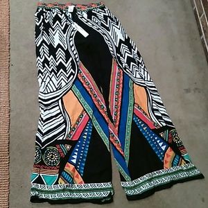 Lucky & Coco colorful Rayon wide leg pants sz 9T